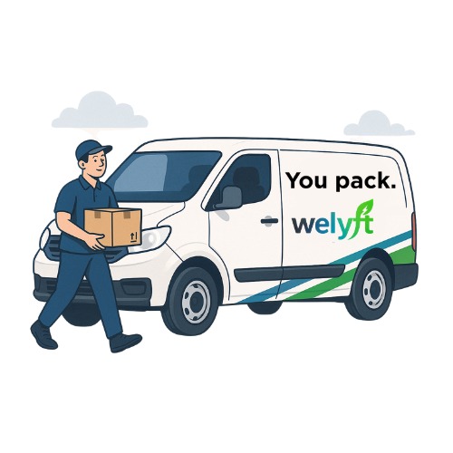 Welyft delivery service - You pack, we deliver with our professional delivery team and branded van